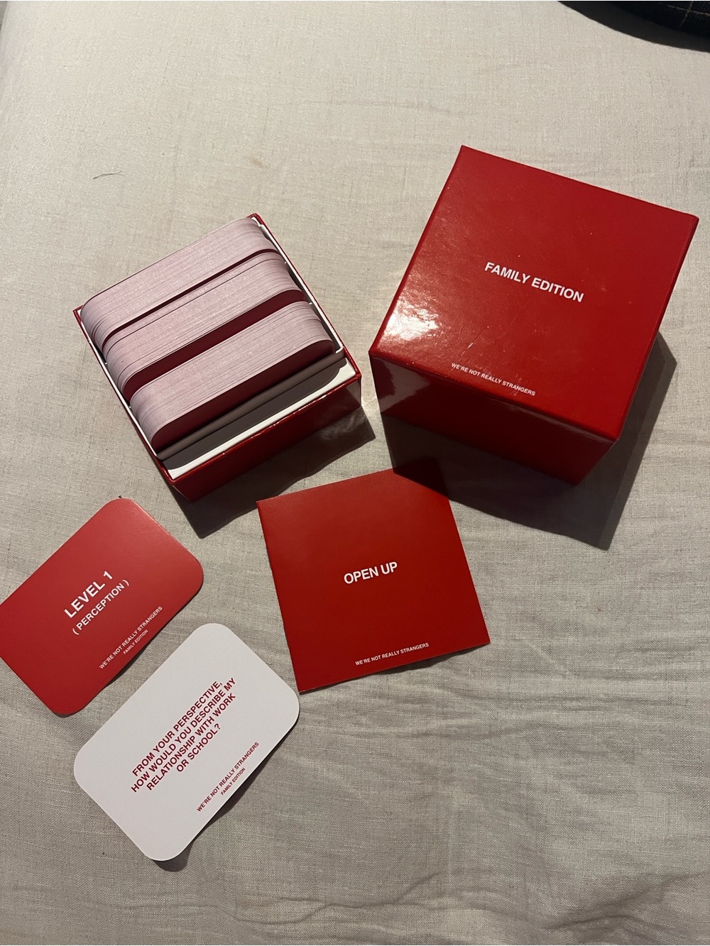 Family Edition Conversation Card Game - Red